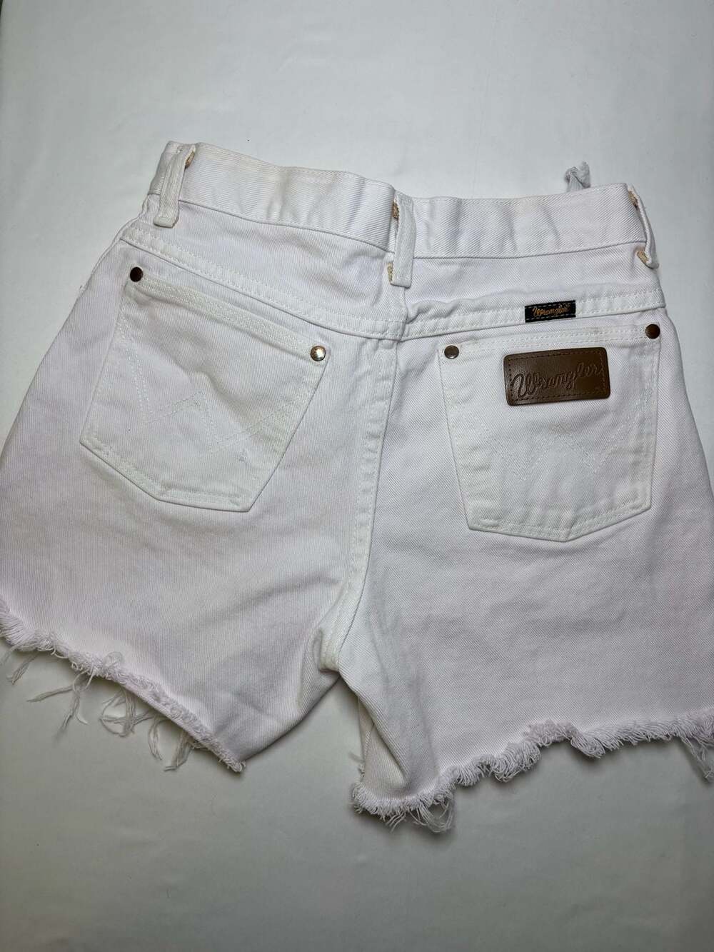 Wrangler White Denim Cutoff Shorts Size 16 Regular